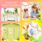 50FT Easter Tinsel Garland Hanging Streamers Decorations for Tree Stairs Mantle Hanging Oranment Outdoor Indoor Party Supplies (Rabbit)